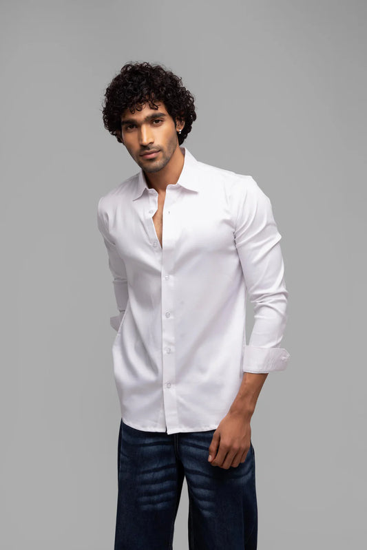 Classic Premium Plain White Shirt